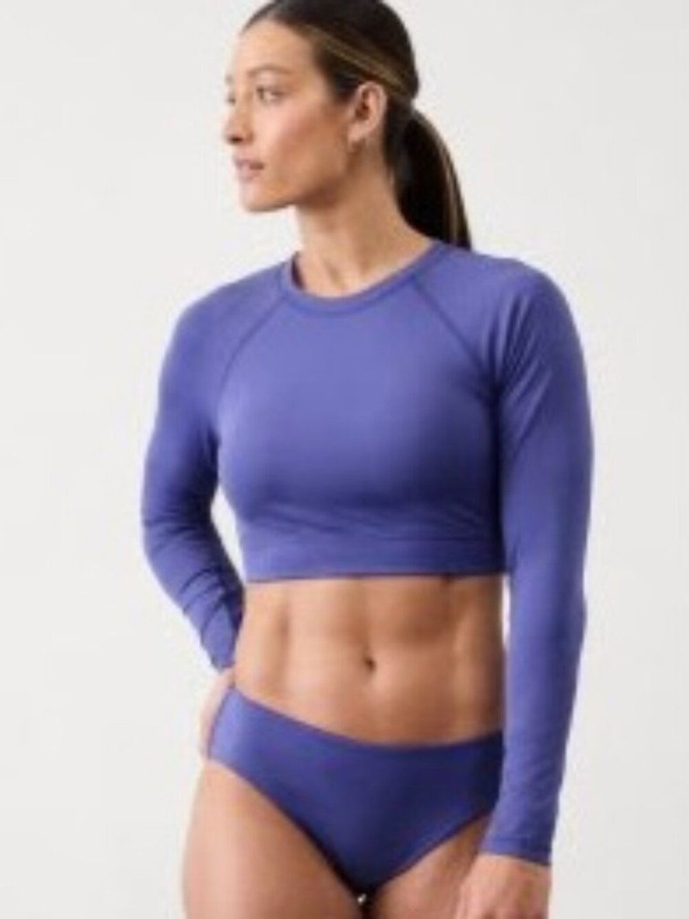 Athleta Crop Rashguard Sz L